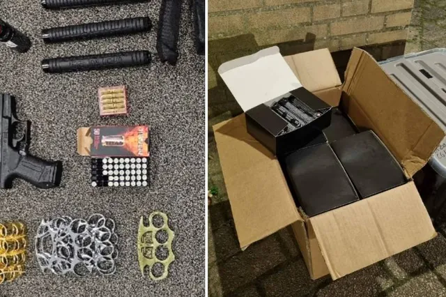 Wapens en veel zwaar vuurwerk en geld bij huiszoeking