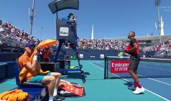 VIDEO: Kyrgios smashes racket in anger again and receives game penalty in Sinner loss at Miami Open