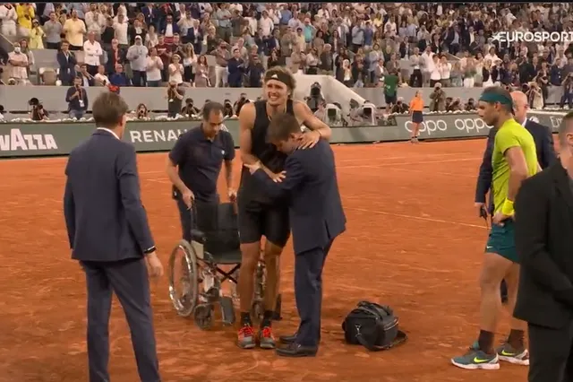 (VIDEO) Heart-breaking moment Zverev helped away in wheelchair after horrific injury against Nadal at Roland Garros