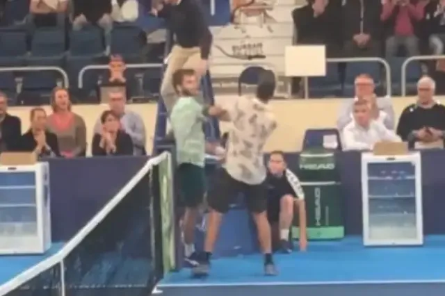 VIDEO: Moutet and Andreev get physical in ugly incident at Orleans Challenger