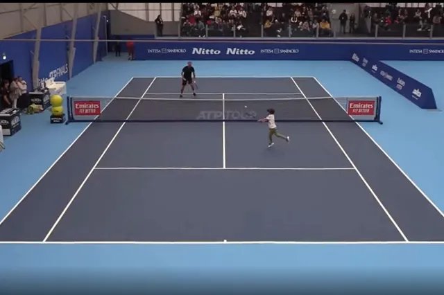 Video: Watch Novak Djokovic's son Stefan hit an amazing backhand winner against Goran Ivanisevic in practice session