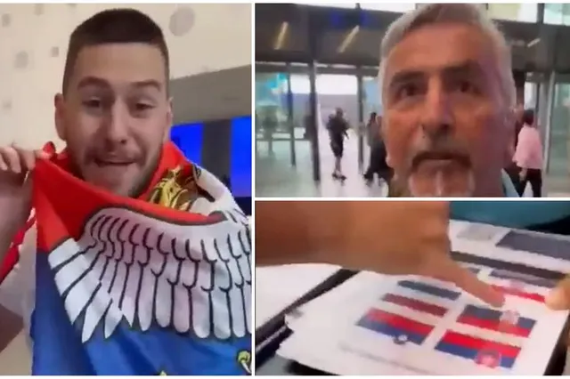 VIDEO: Controversy as Australian Open security attempts to confiscate Serbian flag, confusing it with Russian flag