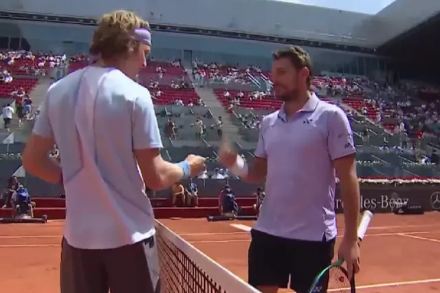 (VIDEO) Rublev and Wawrinka coin toss at Madrid Open hilariously decided by rock paper scissors