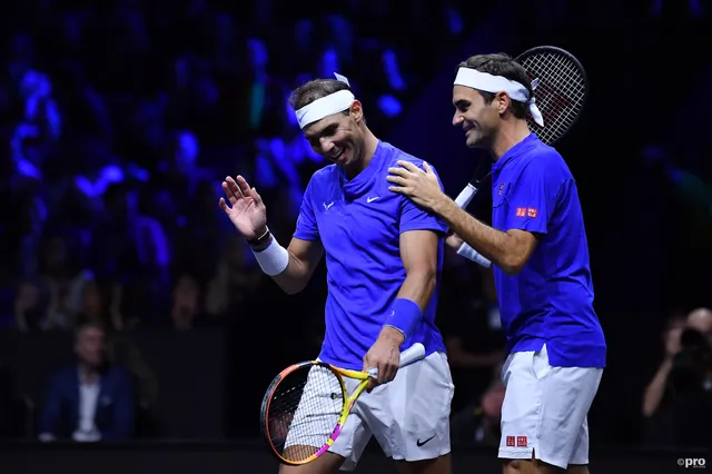 Federer bromea sobre Nadal: "Pensaba que la mejor pareja de dobles era mi mujer hasta que apareció este tío"