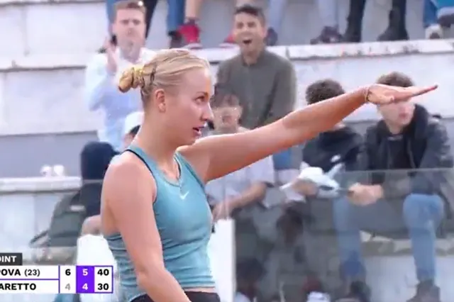 (VIDEO) Drama as Potapova tells crowd to calm down when cheering for Cocciaretto in Rome Open win