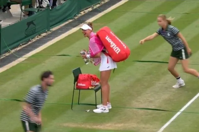 VÍDEO: El gracioso momento de Haddad Maia y las mantas para tapar la lluvia de Wimbledon