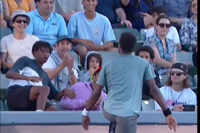 (VIDEO) Monfils wildly confronts heckler in crazy way during opening day of Ultimate Tennis Showdown Los Angeles