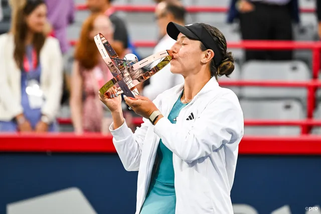 (VÍDEO) Hilarantes escenas en las que "Cotton Eye Joe" vuelve a perseguir a Jessica Pegula tras su victoria en el Open de Canadá