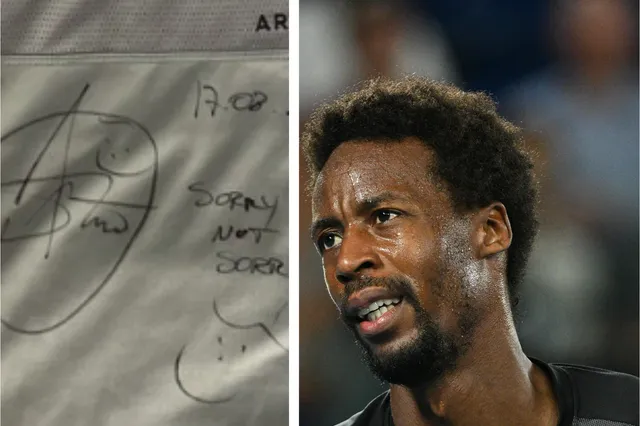 "#19 sorry not sorry": Monfils receives autographed shirt from Djokovic after brutal record breaking thrashing