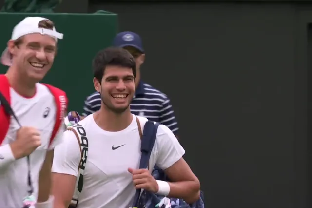 (VIDEO) Tolles Video: Alcaraz spielt mit dem Sohn seines Tenniskollegen Nicolas Jarry