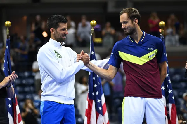 (VÍDEO) Medvédev bromea con Djokovic tras perder la final del US Open: "Quiero preguntarle a Novak, ¿qué haces todavía aquí?"