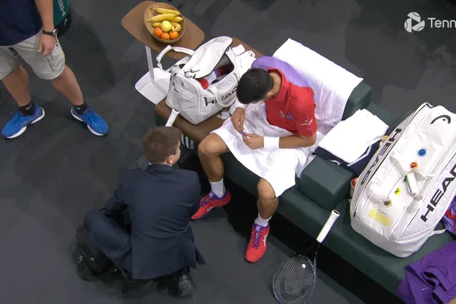 Novak Djokovic seen in discomfort, given pills by doctor before losing opening set at Paris Masters