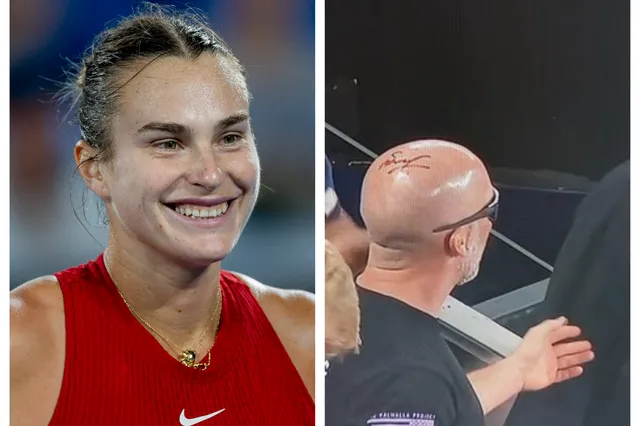 (VIDEO) Aryna Sabalenka's new bizarre pre-match ritual confirmed after fitness coach spotted with signed head: "He’s not happy with that"