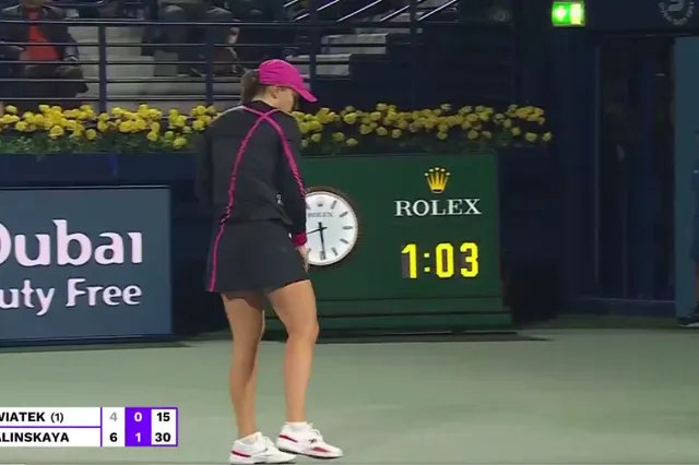 (VIDEO) Iga Swiatek throws racquet to the floor and handed warning in frustrating loss to Anna Kalinskaya in Dubai