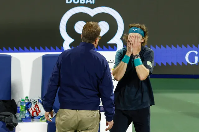 Andrey Rublev se niega a dar la mano sobre su descalificación en Dubái: "Multa de 36.000 dólares por la palabra imbécil, es demasiado"