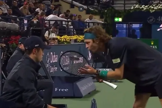 (VÍDEO) Andrey Rublev, expulsado del Torneo de Dubái tras perder la cabeza y ponerse a gritar a un juez de línea a la cara