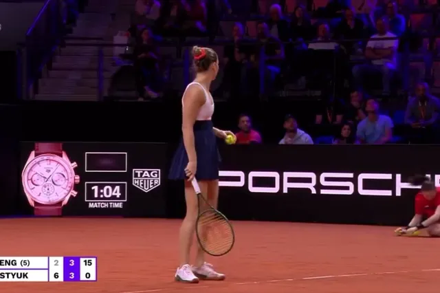 (VIDEO) Unfortunate fall for ball girl as Marta Kostyuk serves at Porsche Tennis Grand Prix