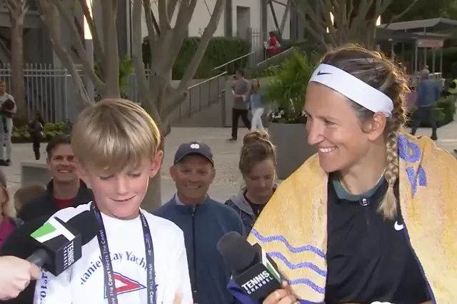 (VIDEO) Victoria Azarenka's seven-year-old son Leo turns star of the show after Charleston Open win