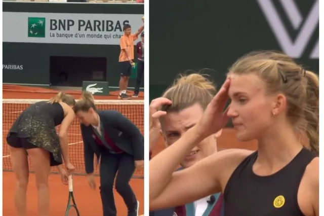 (VIDEO) Bizarre moment as Julia Avdeeva accidentally headbutted by umpire in Coco Gauff Roland Garros loss