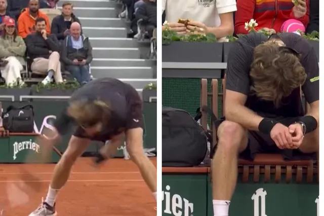 (VÍDEO) Andrey Rublev vuelve a perder los papeles tras su eliminación en Roland Garros