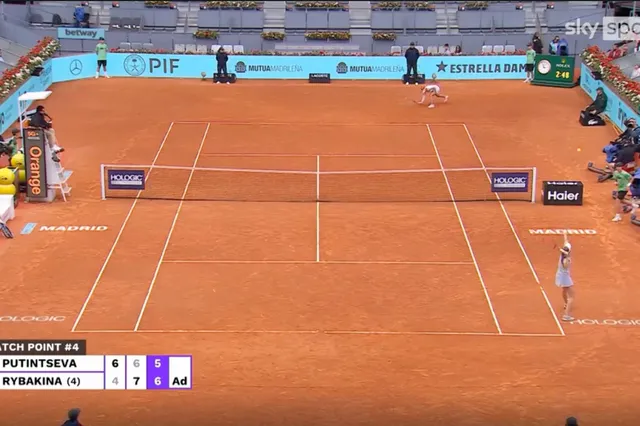 (VIDEO) Yulia Putintseva brutally destroys racquet after throwing away Elena Rybakina tie at Madrid Open