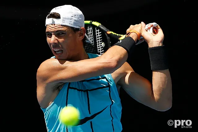 Rafael Nadal trains in Adelaide