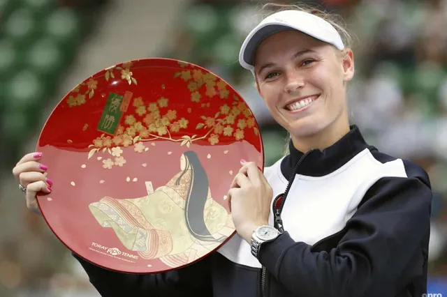 (VIDEO) Wozniacki returns to court after birth of second child with 'new coach'