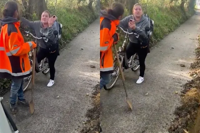 Limburgse vrouw boos op wegwerkers