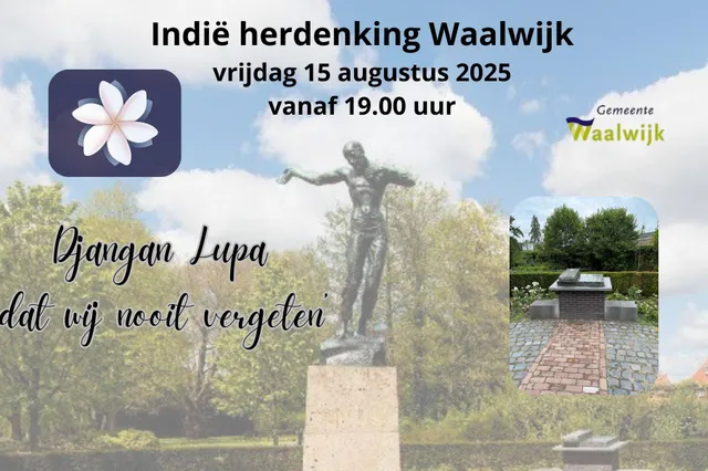 Indië-herdenking in Waalwijk op vrijdag 15 augustus Image