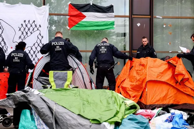 Politie beëindigt pro-Palestijnse betoging universiteit Berlijn