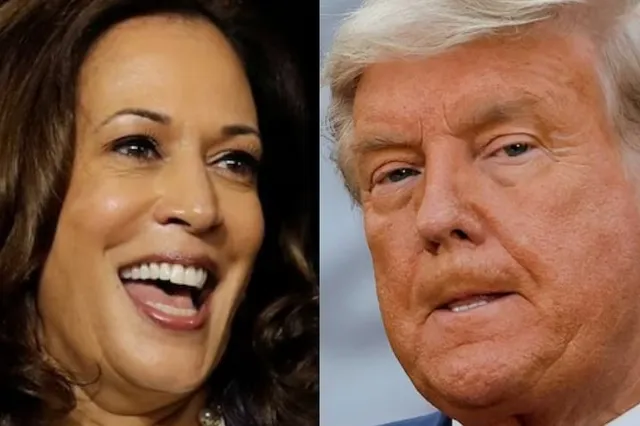 Trump heeft nog maar een heel kleine voorsprong op Kamala Harris