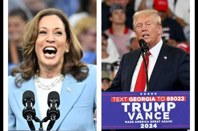 Vulgaire Trump provoceert door bericht over 'blowjob' Kamala Harris te verspreiden