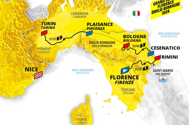 Parcours Tour de France 2024 | Italiaanse start, Galibier in etappe 4, gravel, twee tijdritten, brute Pyreneeën en finale in Monaco
