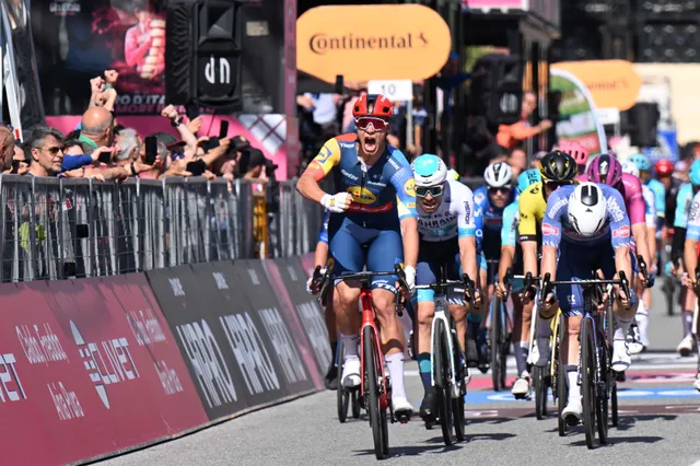 Jonathan Milan wint sprint van Tim Merlier in elfde etappe van de Giro d'Italia; Fabio Jakobsen komt hard ten val