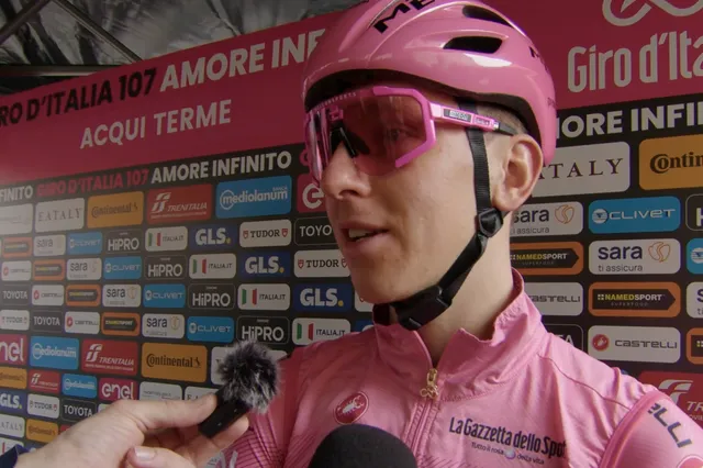 "Ik had dit vandaag totaal niet verwacht" - Tadej Pogacar bedankt zijn ploeggenoten voor de zege in achtste etappe van de Giro d'Italia