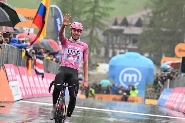 VIDEO: Hoogtepunten van de dramatische en door het weer geteisterde zestiende etappe in de Giro d'Italia 2024