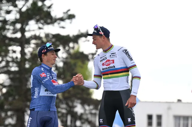 Jasper Philipsen blij met deelname van Mathieu van der Poel in Tour de France 2024: "Als je ziet hoe succesvol dat vorig jaar verliep, kunnen we hem weer goed gebruiken"