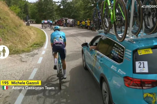 Drama voor Astana in Tour de France: Michele Gazzoli is de eerste renner die de koers moet verlaten