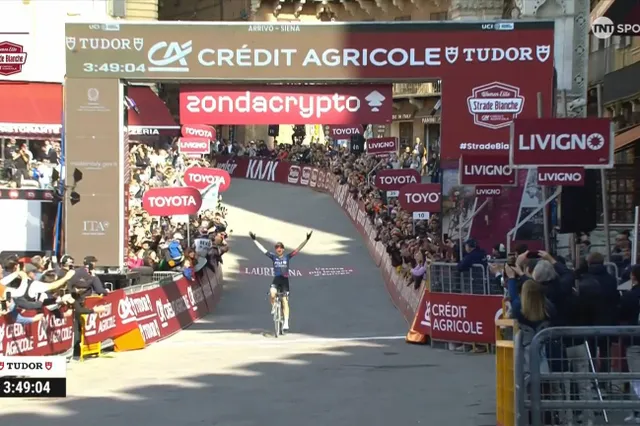 Demi Vollering wint Strade Bianche Donne na rechtstreeks duel met Anna van der Breggen