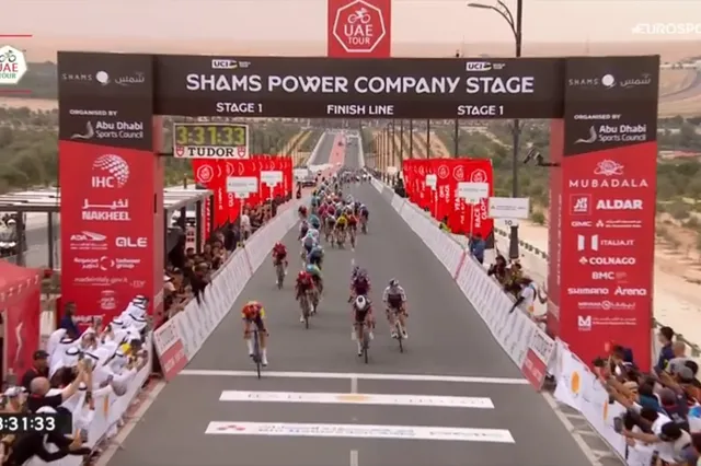 Milan takes advantage of Pogacar's perfect 'lead-out', holding off a later disqualified Philipsen in the first stage of UAE Tour