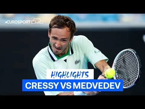 Video | Medvedev verslaat Cressy en bereikt kwartfinale Australian Open