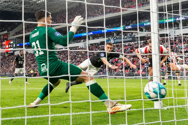 Uitslagen Eredivisie speelronde 32: PSV op valreep langs Fortuna, grote zege voor AZ