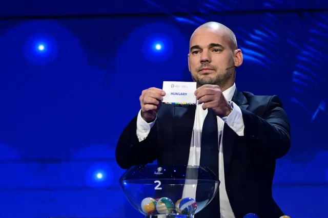 [Video] Sneijder reageert op kreungeluiden tijdens EK-loting: 'Dat zijn leuke dingen'