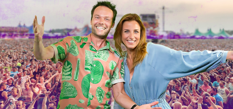 Frank Oosterwegel en Lisanne Halleriet bij de Zwarte Cross