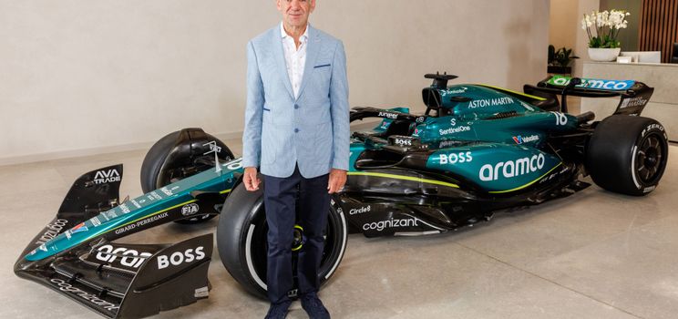 Adrian Newey lors de la présentation d'Aston Martin à Silverstone