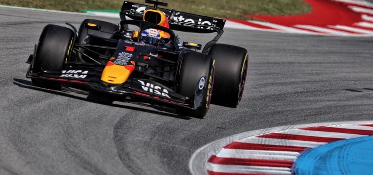 Max Verstappen during FP2 for the Spanish Grand Prix