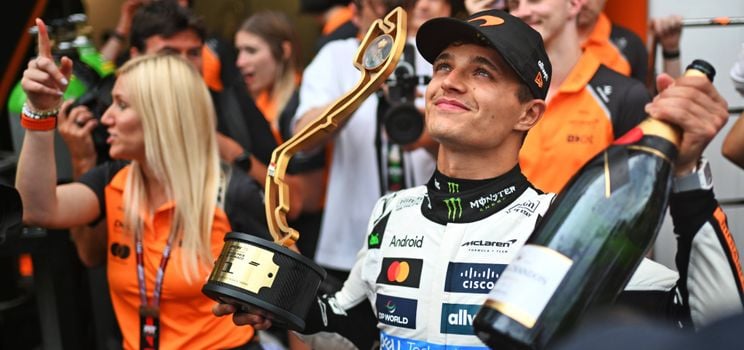 Lando Norris après sa victoire au Grand Prix de Monaco