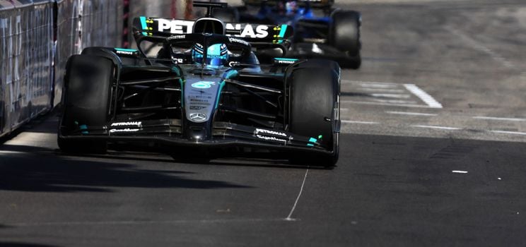 George Russell en action lors du Grand Prix de Monaco 2025.