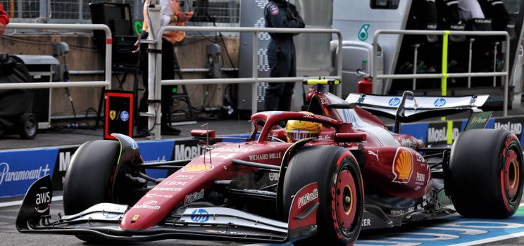Lewis Hamilton in pitlane at the Canadian Grand Prix