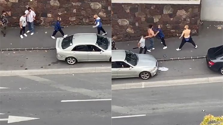 Never a dull moment als je uitzicht hebt op deze weg in Auckland